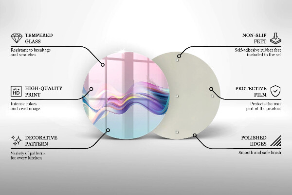 Üveg vágódeszka Pasztell absztrakció