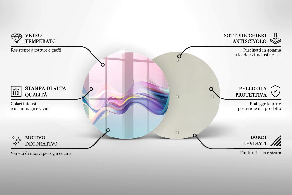 Üveg vágódeszka Pasztell absztrakció