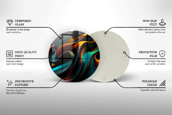 Üveg vágódeszka Színes absztrakció
