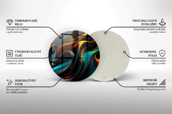 Üveg vágódeszka Színes absztrakció