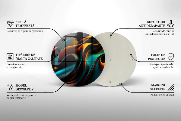 Üveg vágódeszka Színes absztrakció