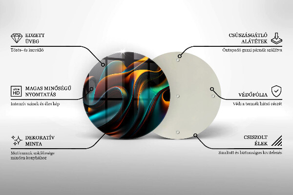 Üveg vágódeszka Színes absztrakció