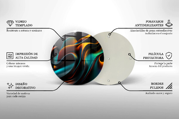 Üveg vágódeszka Színes absztrakció