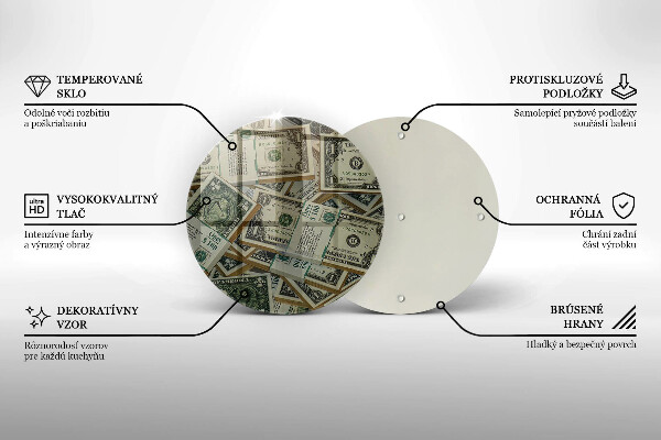 Üveg vágódeszka Pénz dollár