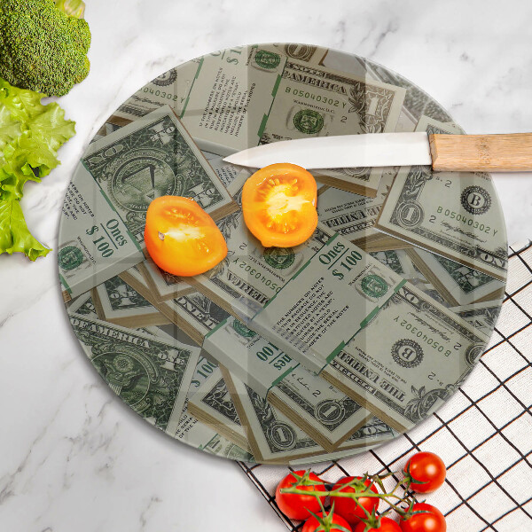 Üveg vágódeszka Pénz dollár