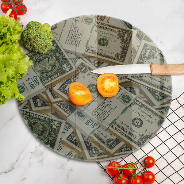 Üveg vágódeszka Pénz dollár