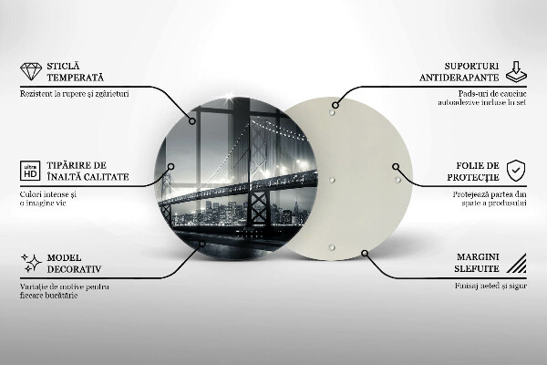 Üveg vágódeszka Benjamin Franklin híd