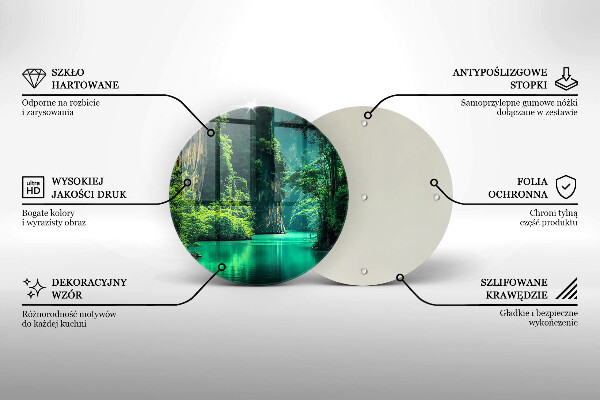 Üveg vágódeszka Lagúna táj