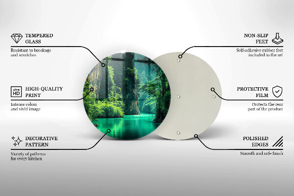 Üveg vágódeszka Lagúna táj