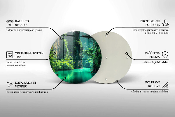 Üveg vágódeszka Lagúna táj