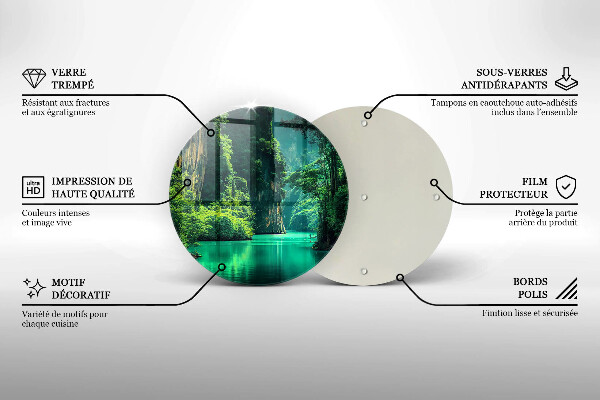 Üveg vágódeszka Lagúna táj