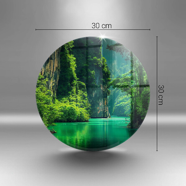 Üveg vágódeszka Lagúna táj