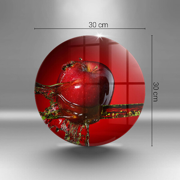Üveg vágódeszka Alma gyümölcs vízben