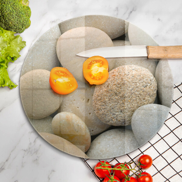 Üveg vágódeszka Ovális kövek mintája