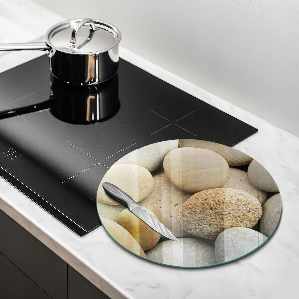 Üveg vágódeszka Ovális kövek mintája