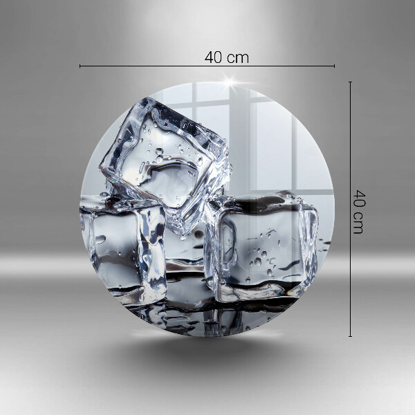 Üveg vágódeszka Jégkockák