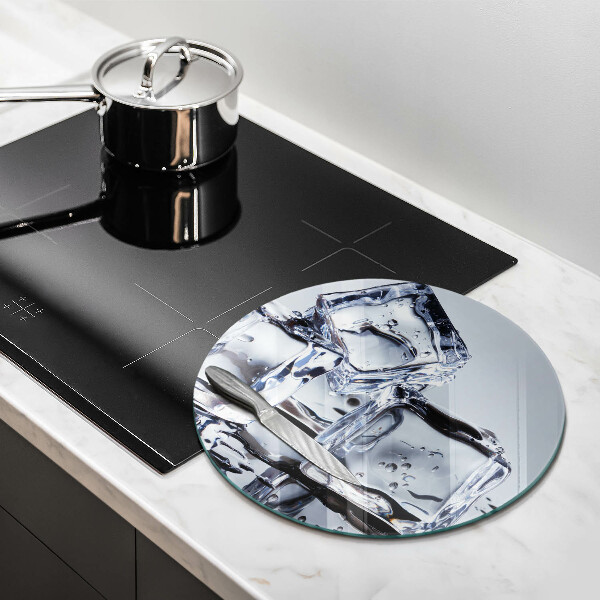 Üveg vágódeszka Jégkockák