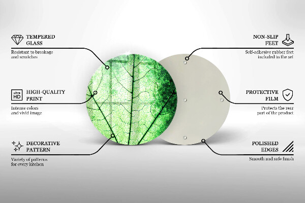 Üveg vágódeszka Dekoratív érlevél
