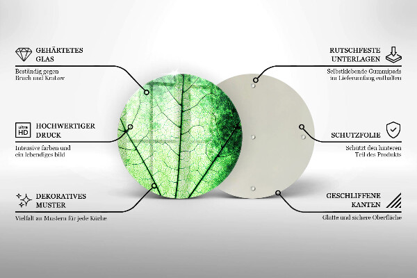 Üveg vágódeszka Dekoratív érlevél