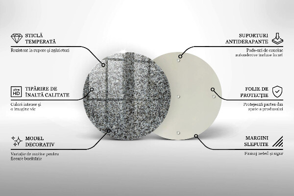 Üveg vágódeszka Kő textúra