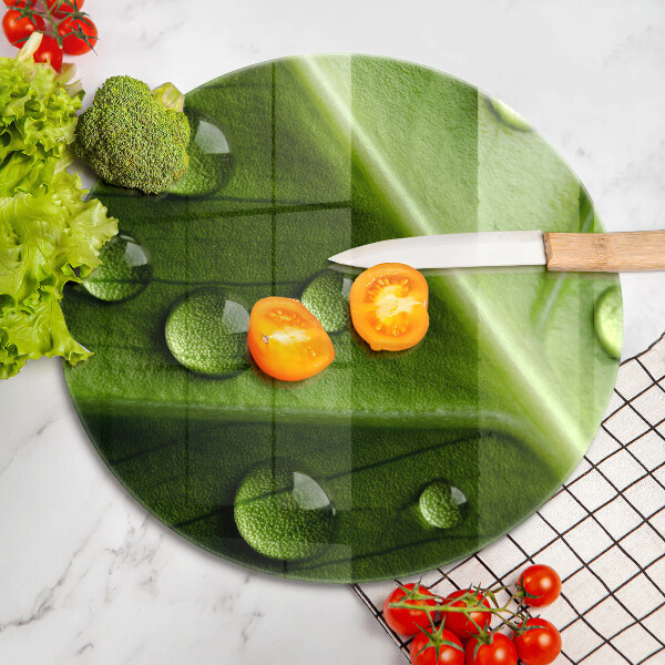 Üveg vágódeszka Természet harmat és levél