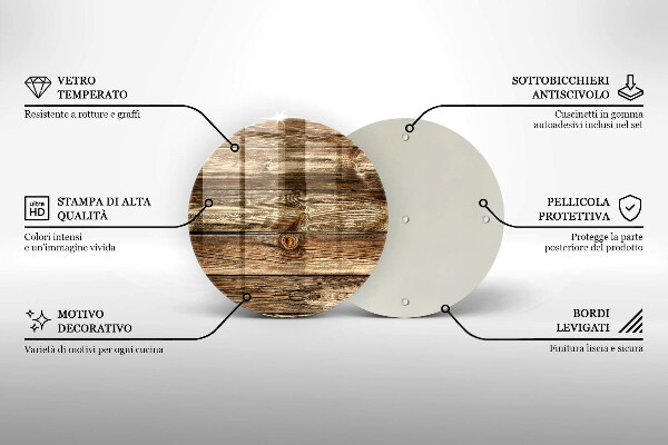 Üveg vágódeszka Fa deszka textúra