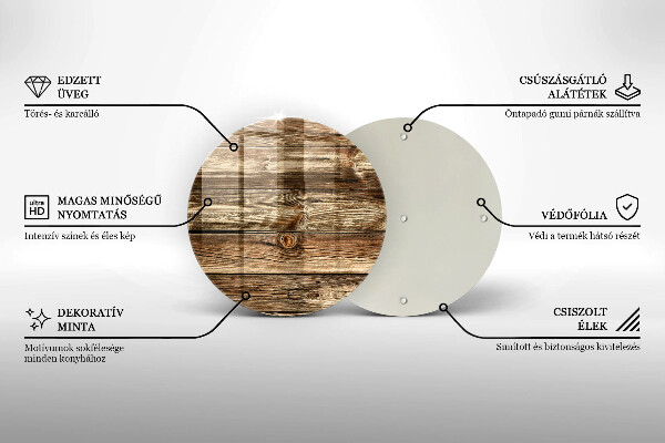 Üveg vágódeszka Fa deszka textúra