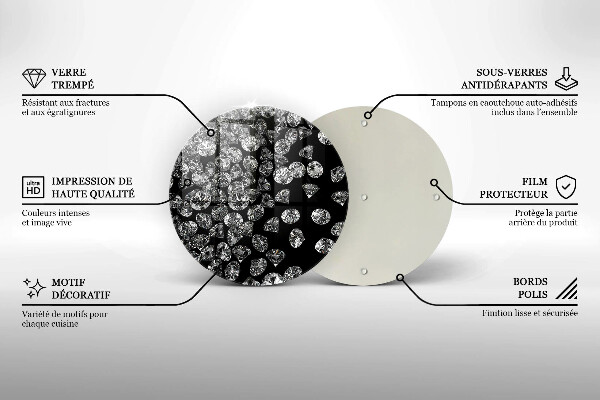 Üveg vágódeszka Gyémántok gyémántok