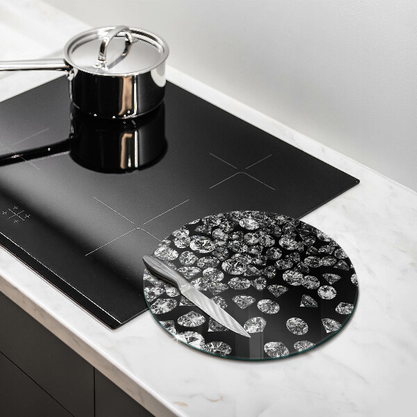 Üveg vágódeszka Gyémántok gyémántok