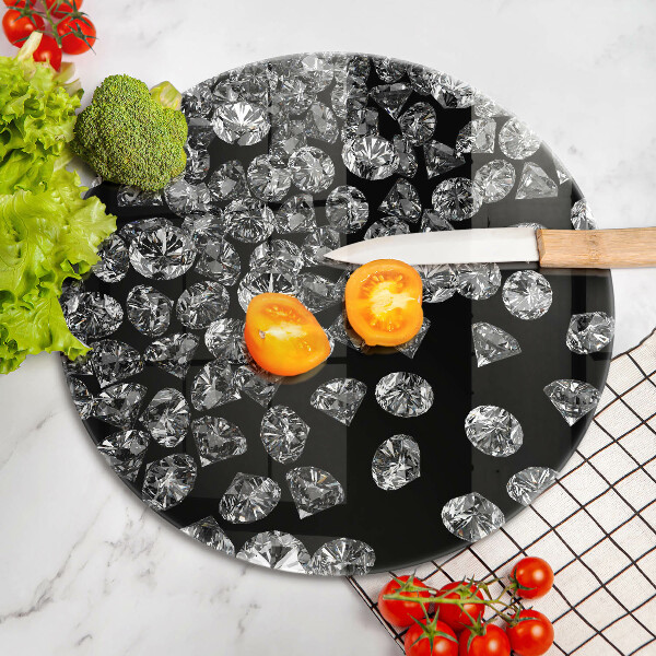 Üveg vágódeszka Gyémántok gyémántok