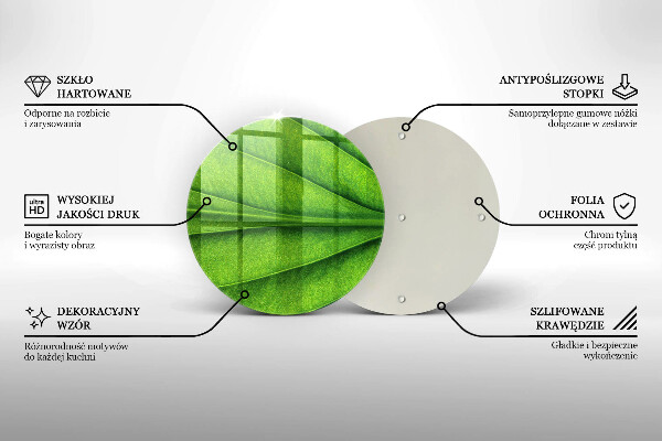 Üveg vágódeszka Természet ér levél