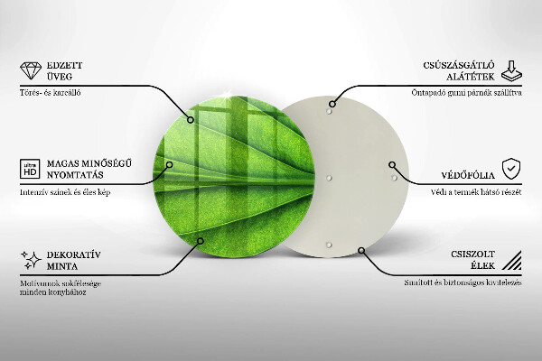 Üveg vágódeszka Természet ér levél