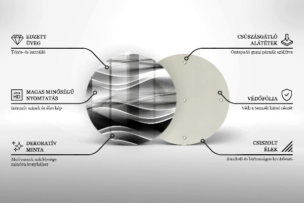Üveg vágódeszka Absztrakt füstvonalak