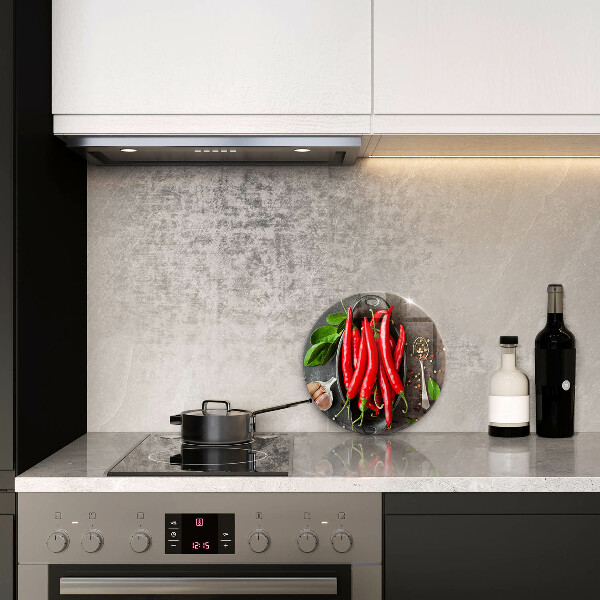 Üveg vágódeszka Piros chili paprika