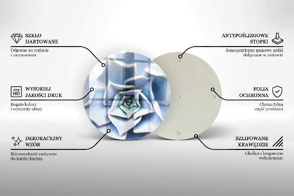 Üveg vágódeszka Virágos növény