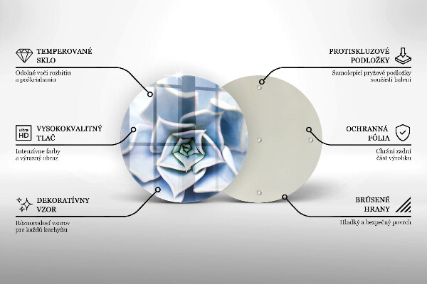 Üveg vágódeszka Virágos növény