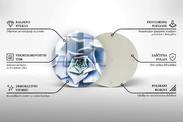 Üveg vágódeszka Virágos növény