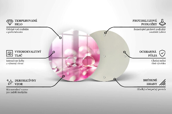 Üveg vágódeszka Harmat virágszirmai