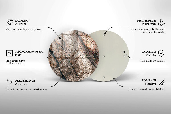 Üveg vágódeszka Fa szerkezet