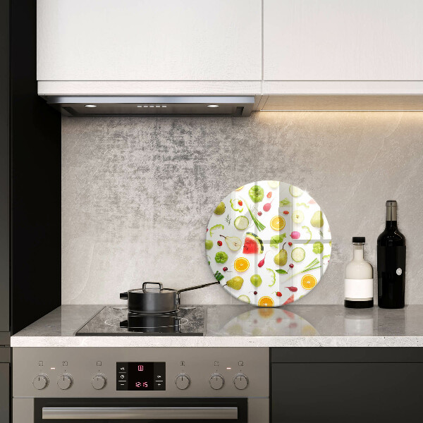 Üveg vágódeszka Gyümölcsök és zöldségek minta