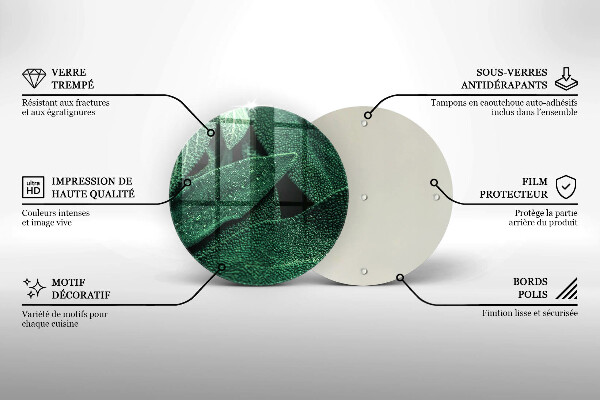 Üveg vágódeszka A növény levelei