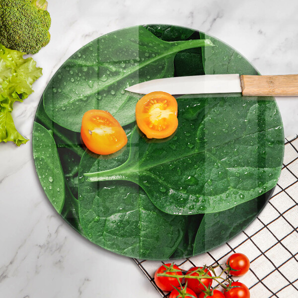 Üveg vágódeszka Bazsalikom