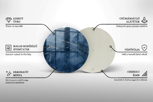 Üveg vágódeszka Márvány kő textúra