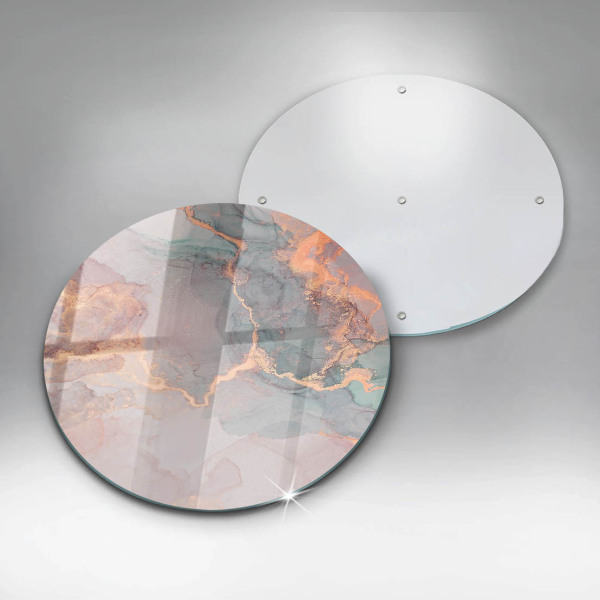 Üveg vágódeszka Márvány arannyal