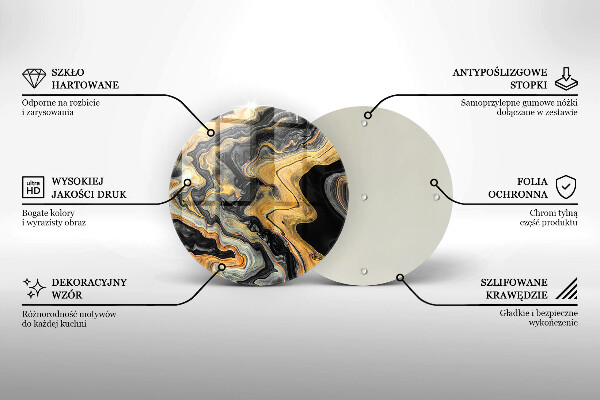 Üveg vágódeszka Absztrakt szerkezet