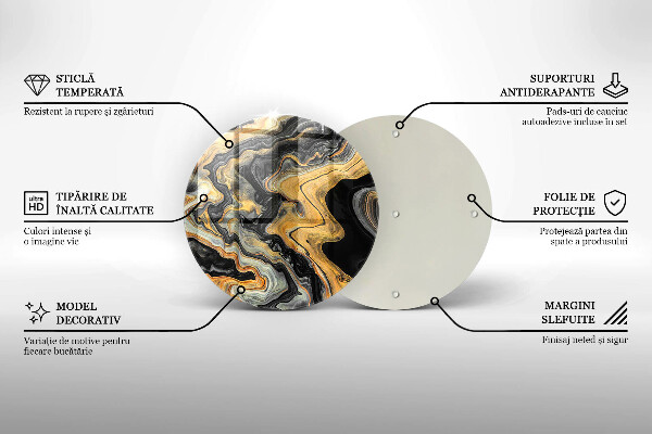 Üveg vágódeszka Absztrakt szerkezet