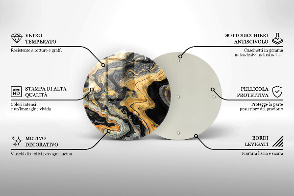 Üveg vágódeszka Absztrakt szerkezet