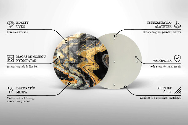 Üveg vágódeszka Absztrakt szerkezet