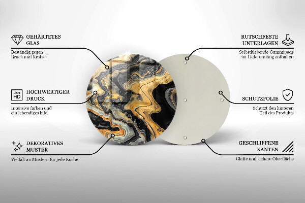 Üveg vágódeszka Absztrakt szerkezet