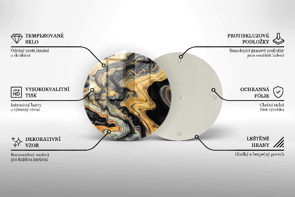 Üveg vágódeszka Absztrakt szerkezet